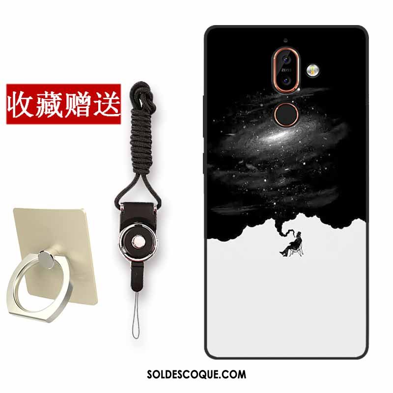 Coque Nokia 7 Plus Protection Tout Compris Incassable Noir Personnalité Housse En Ligne