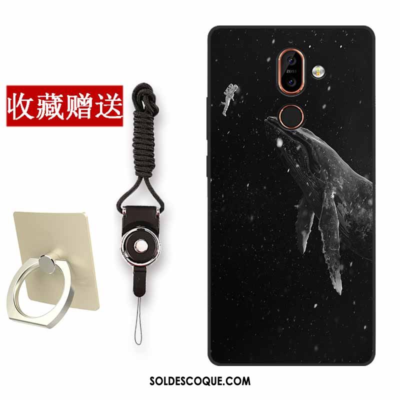 Coque Nokia 7 Plus Protection Tout Compris Incassable Noir Personnalité Housse En Ligne