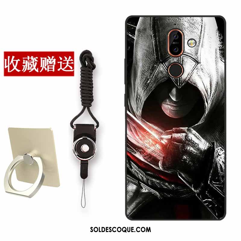 Coque Nokia 7 Plus Protection Tout Compris Incassable Noir Personnalité Housse En Ligne