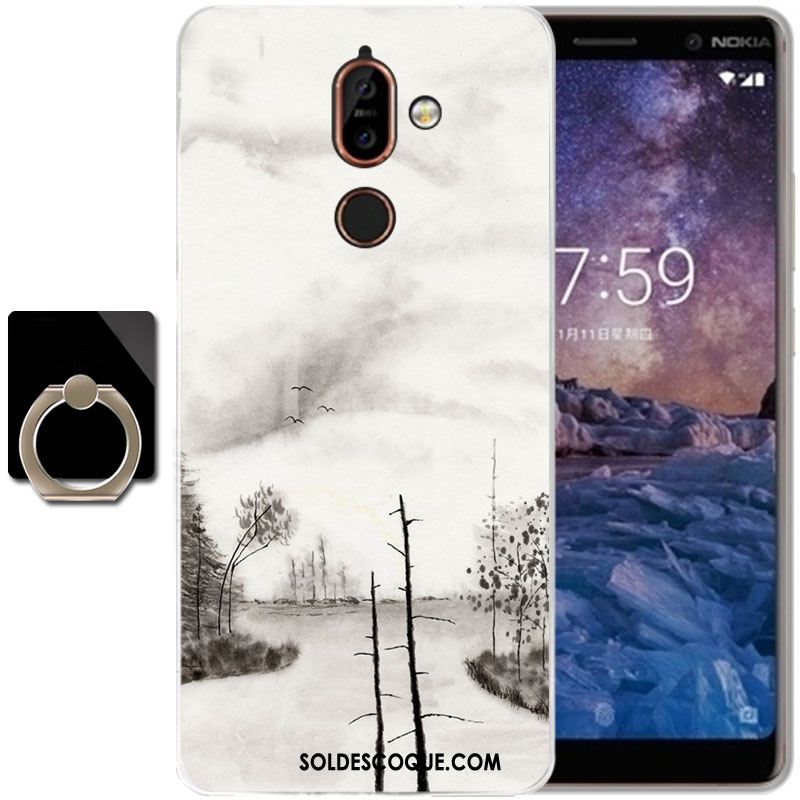 Coque Nokia 7 Plus Silicone Protection Dessin Animé Téléphone Portable Fluide Doux Pas Cher