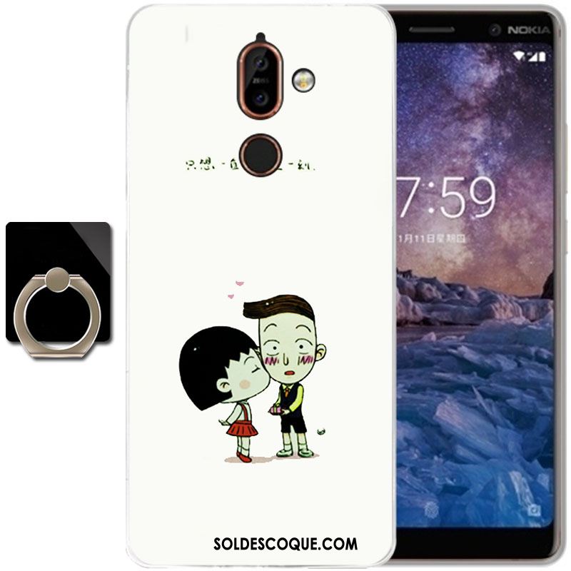 Coque Nokia 7 Plus Silicone Protection Dessin Animé Téléphone Portable Fluide Doux Pas Cher