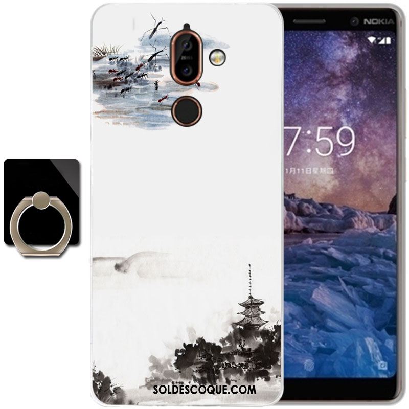 Coque Nokia 7 Plus Silicone Protection Dessin Animé Téléphone Portable Fluide Doux Pas Cher