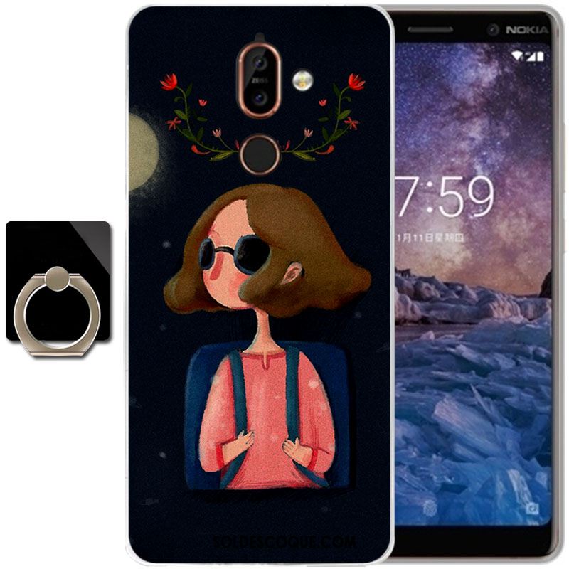 Coque Nokia 7 Plus Silicone Protection Dessin Animé Téléphone Portable Fluide Doux Pas Cher