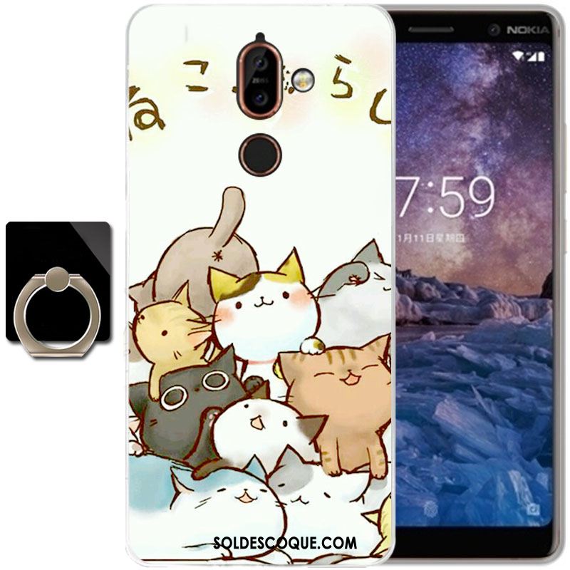 Coque Nokia 7 Plus Silicone Protection Dessin Animé Téléphone Portable Fluide Doux Pas Cher