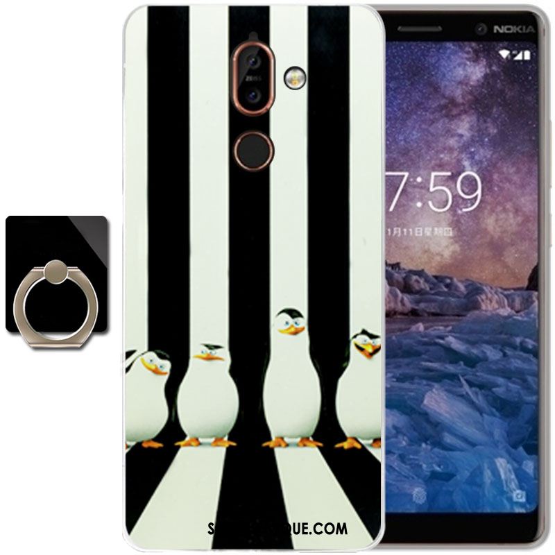 Coque Nokia 7 Plus Silicone Protection Dessin Animé Téléphone Portable Fluide Doux Pas Cher