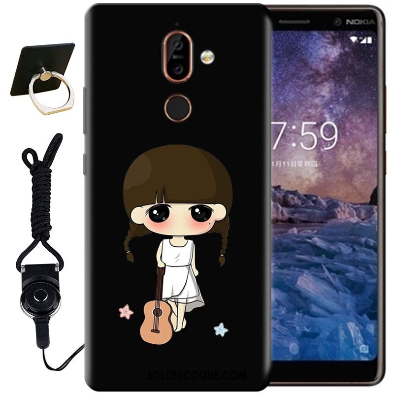 Coque Nokia 7 Plus Silicone Protection Mode Peinture Noir En Ligne