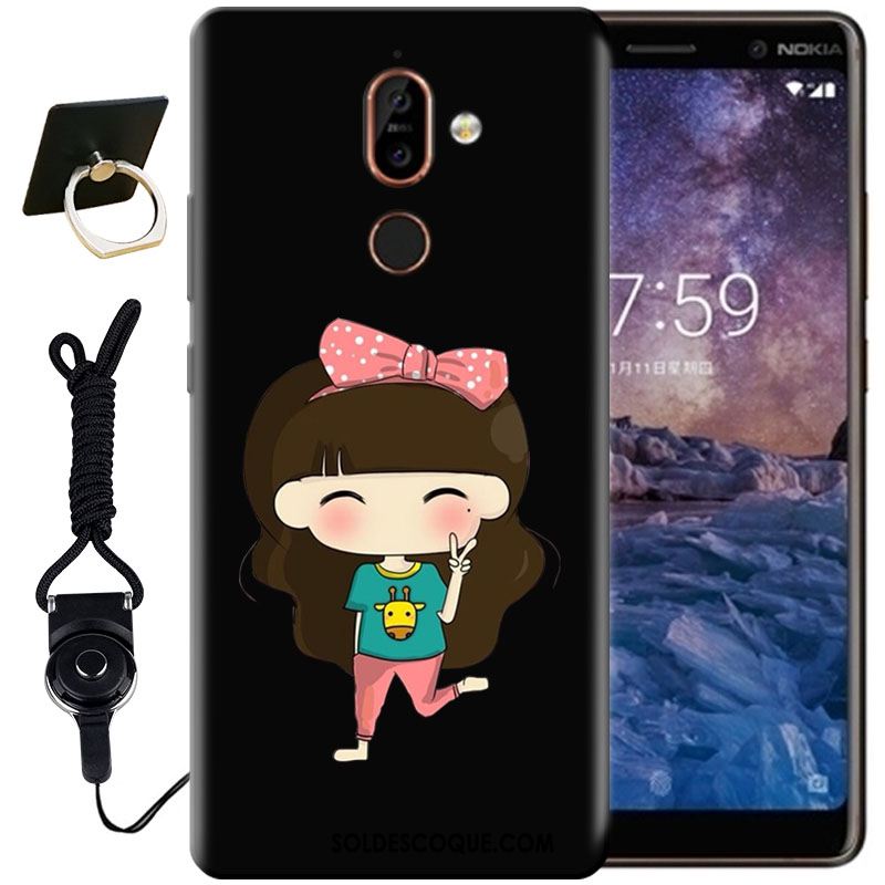 Coque Nokia 7 Plus Silicone Protection Mode Peinture Noir En Ligne