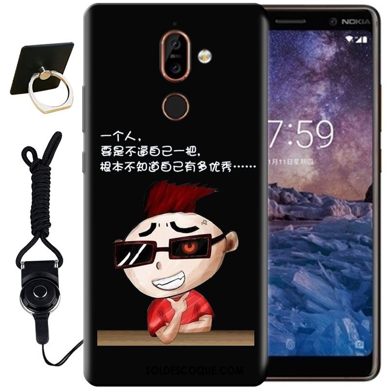 Coque Nokia 7 Plus Silicone Protection Mode Peinture Noir En Ligne