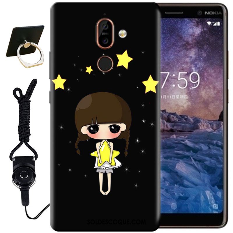 Coque Nokia 7 Plus Silicone Protection Mode Peinture Noir En Ligne