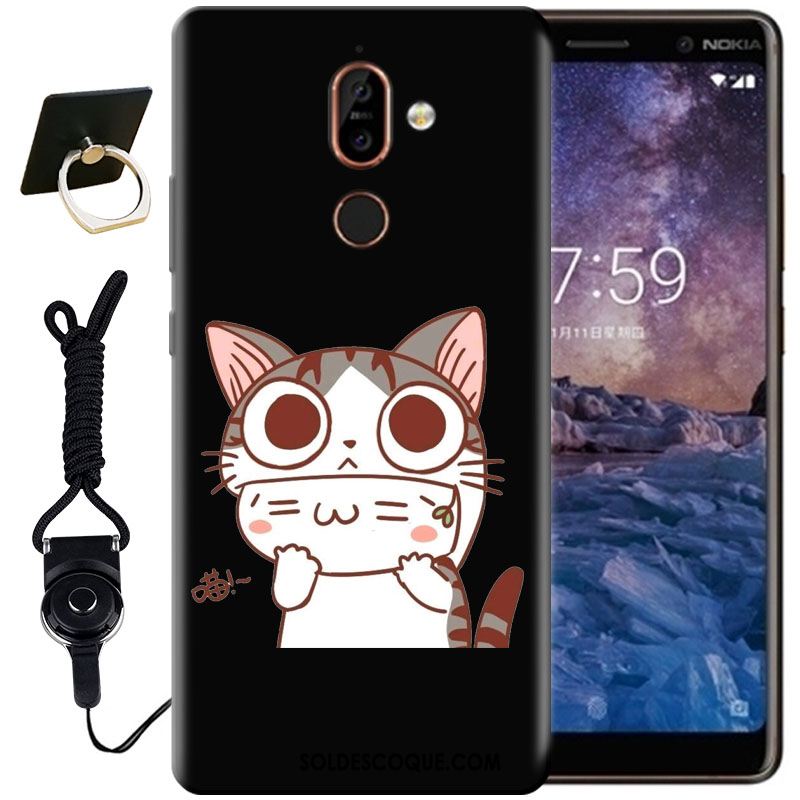 Coque Nokia 7 Plus Silicone Protection Mode Peinture Noir En Ligne