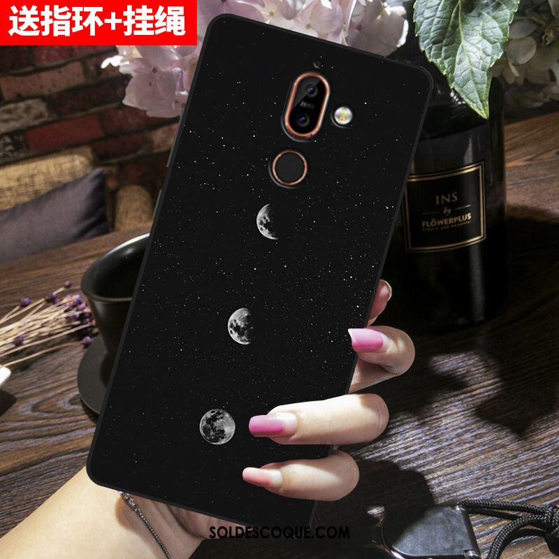 Coque Nokia 7 Plus Silicone Étui Rose Protection Dessin Animé Pas Cher