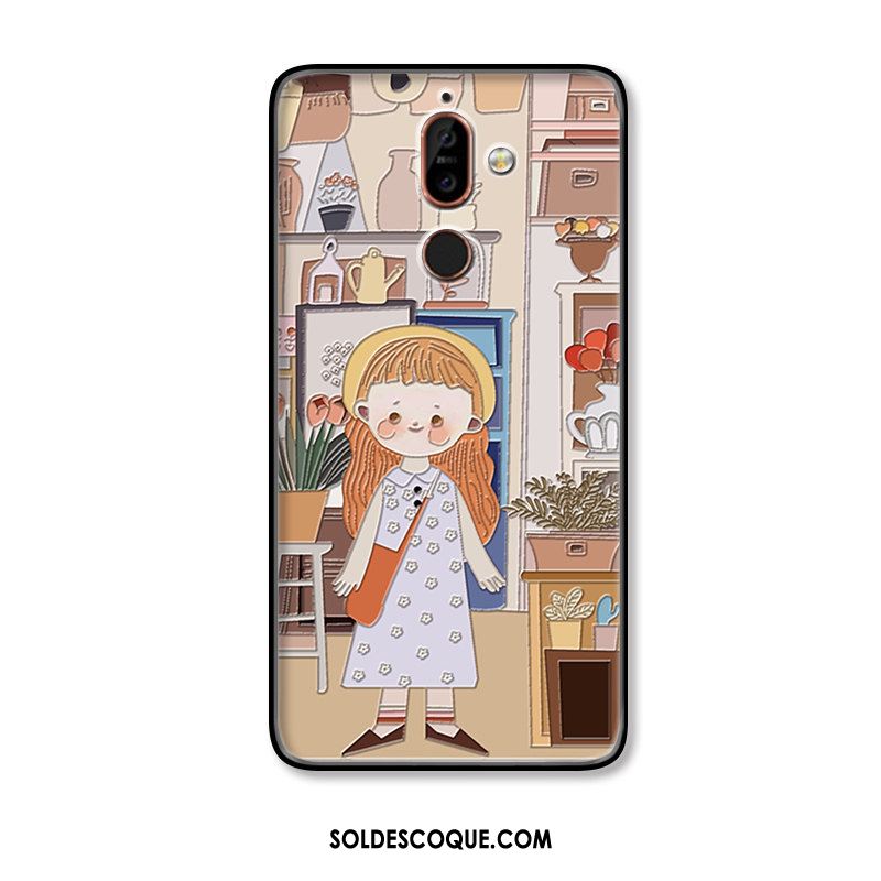 Coque Nokia 7 Plus Tendance Fleur Dessin Animé Incassable Personnalité En Ligne