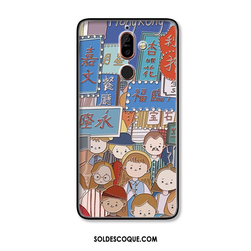 Coque Nokia 7 Plus Tendance Fleur Dessin Animé Incassable Personnalité En Ligne