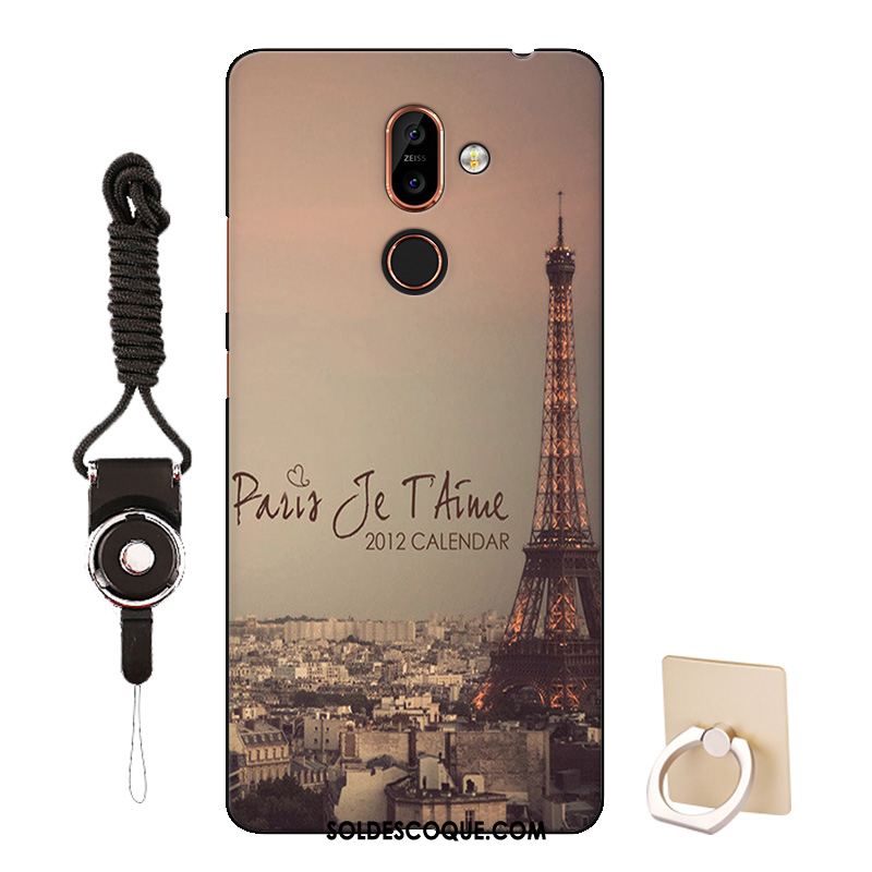 Coque Nokia 7 Plus Tout Compris Dessin Animé Silicone Incassable Bleu Soldes