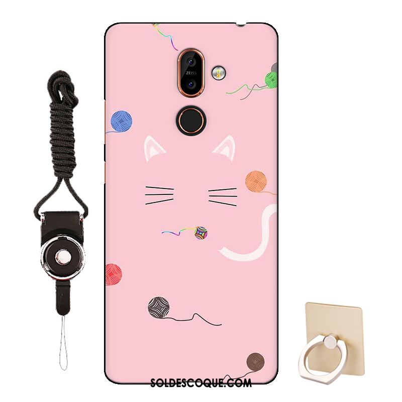 Coque Nokia 7 Plus Tout Compris Dessin Animé Silicone Incassable Bleu Soldes