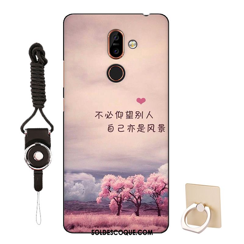 Coque Nokia 7 Plus Tout Compris Dessin Animé Silicone Incassable Bleu Soldes