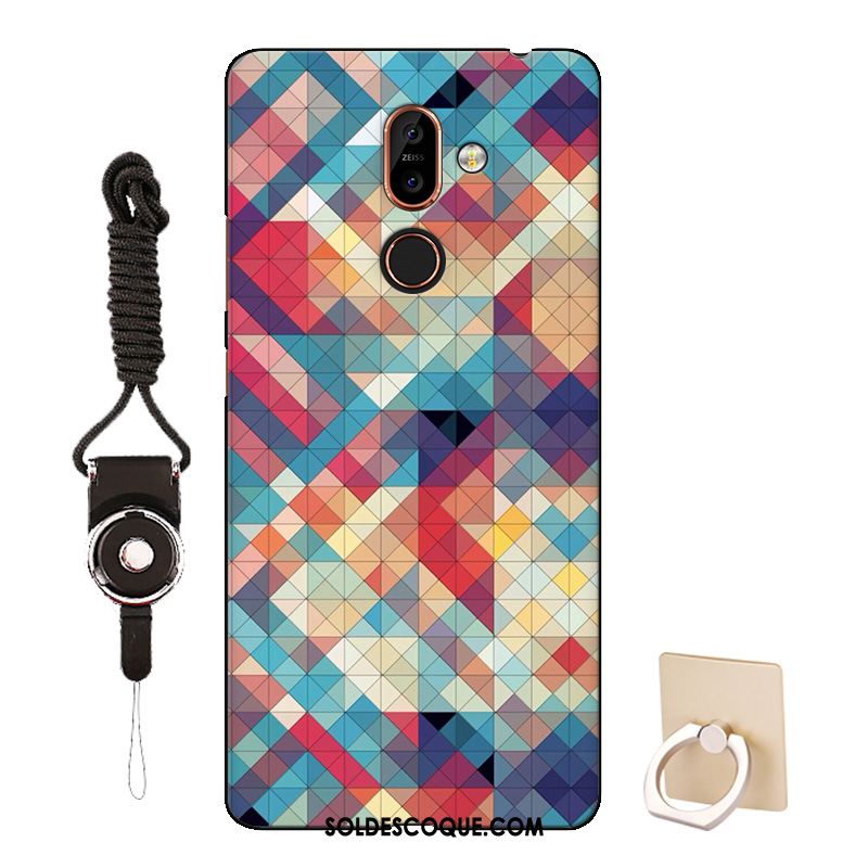 Coque Nokia 7 Plus Tout Compris Dessin Animé Silicone Incassable Bleu Soldes