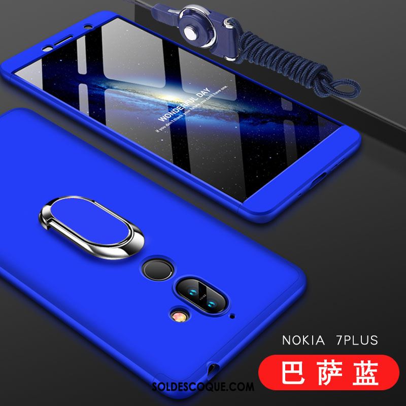 Coque Nokia 7 Plus Téléphone Portable Difficile Tout Compris Rouge Protection Soldes