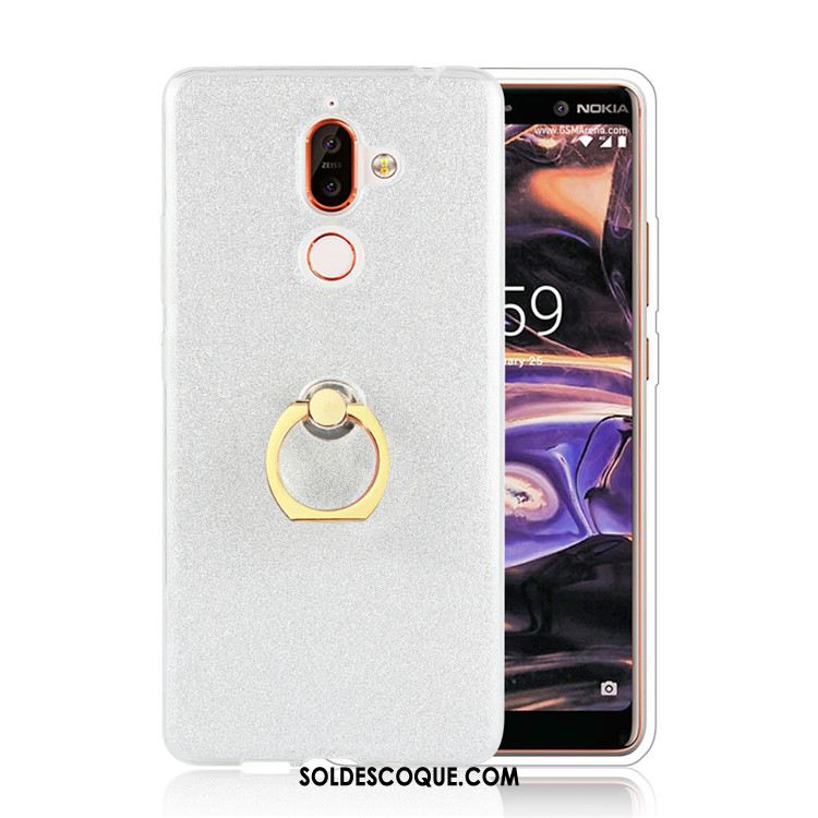 Coque Nokia 7 Plus Téléphone Portable Rose Simple Créatif Anneau En Vente