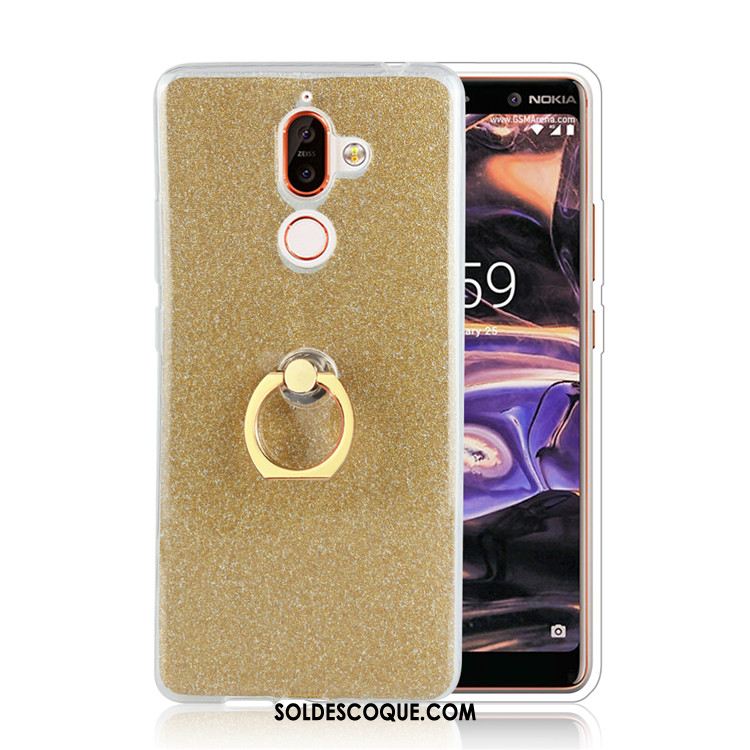 Coque Nokia 7 Plus Téléphone Portable Rose Simple Créatif Anneau En Vente