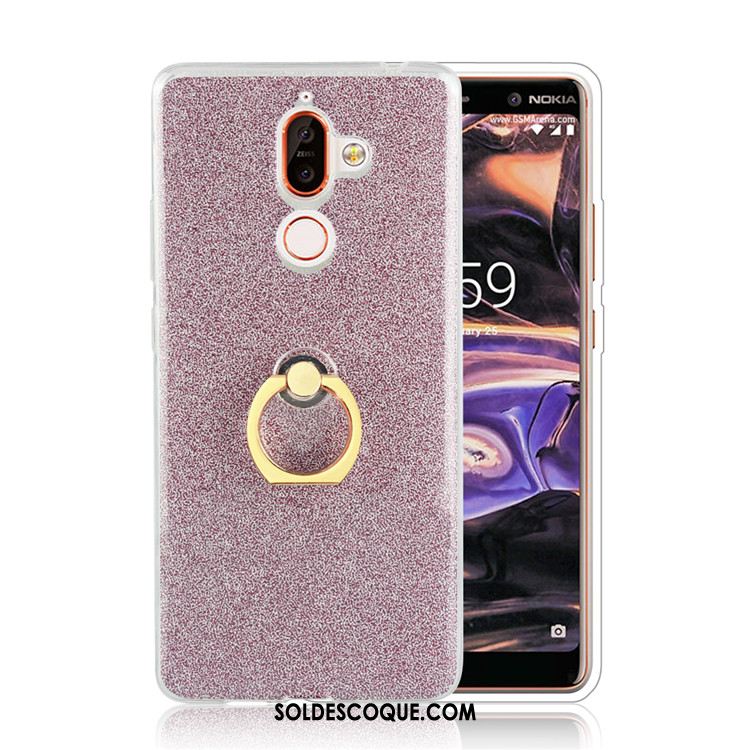 Coque Nokia 7 Plus Téléphone Portable Rose Simple Créatif Anneau En Vente