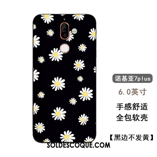 Coque Nokia 7 Plus Téléphone Portable Étui Fleurs Protection Petite Marguerite En Vente