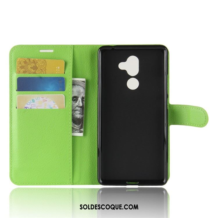 Coque Nokia 7 Plus Vert Protection Étui En Cuir Téléphone Portable Pas Cher