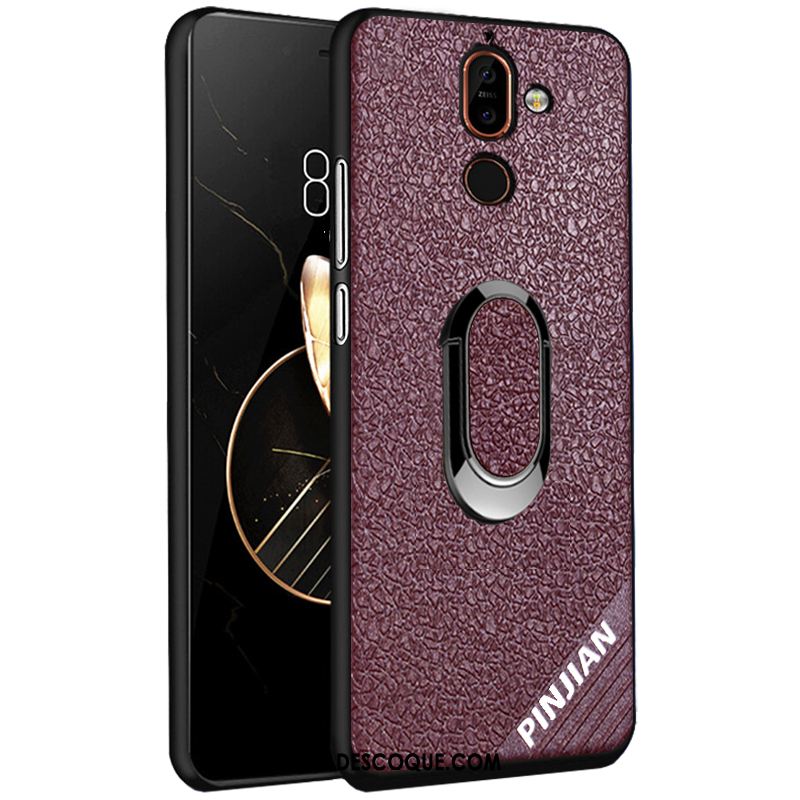 Coque Nokia 7 Plus Violet Silicone Modèle Fleurie Incassable Téléphone Portable En Vente