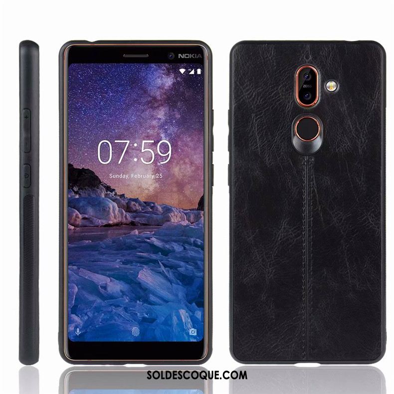 Coque Nokia 7 Plus Étui Téléphone Portable Bleu Protection Incassable Housse Pas Cher