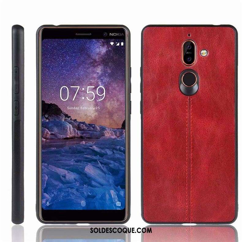 Coque Nokia 7 Plus Étui Téléphone Portable Bleu Protection Incassable Housse Pas Cher