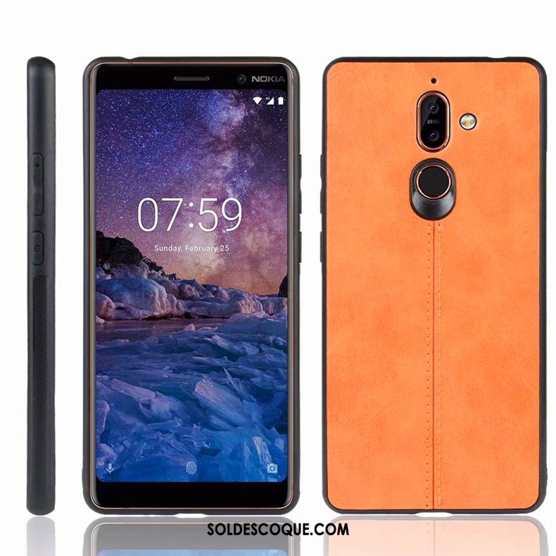 Coque Nokia 7 Plus Étui Téléphone Portable Bleu Protection Incassable Housse Pas Cher