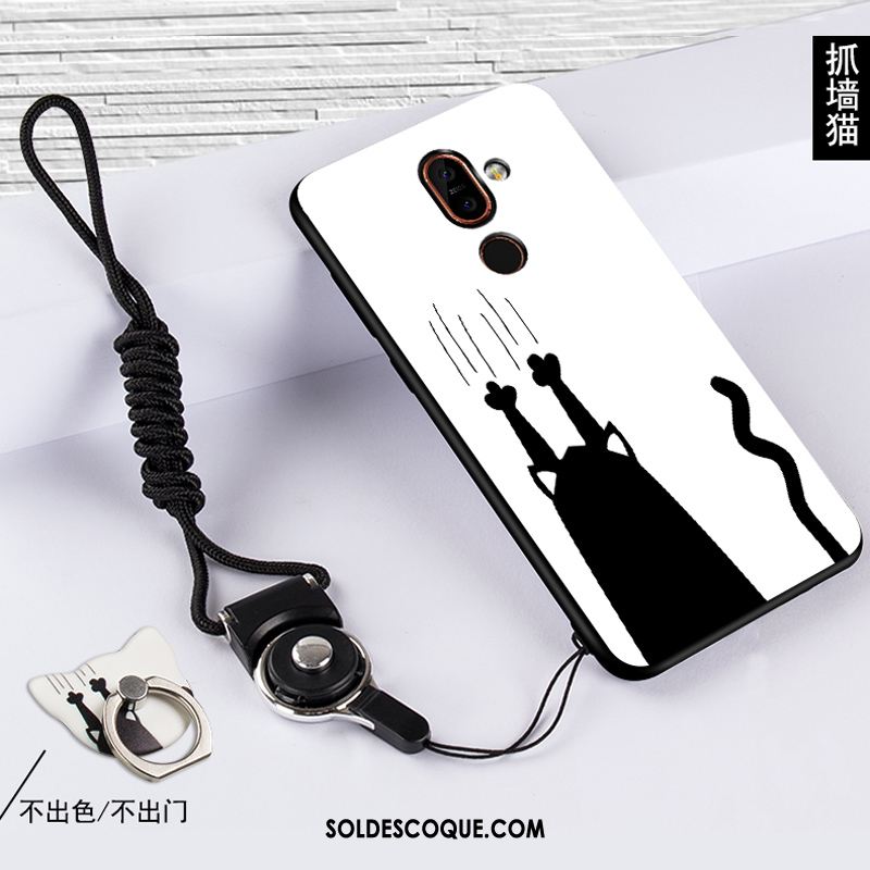 Coque Nokia 7 Plus Étui Téléphone Portable Incassable Noir Silicone Housse Pas Cher