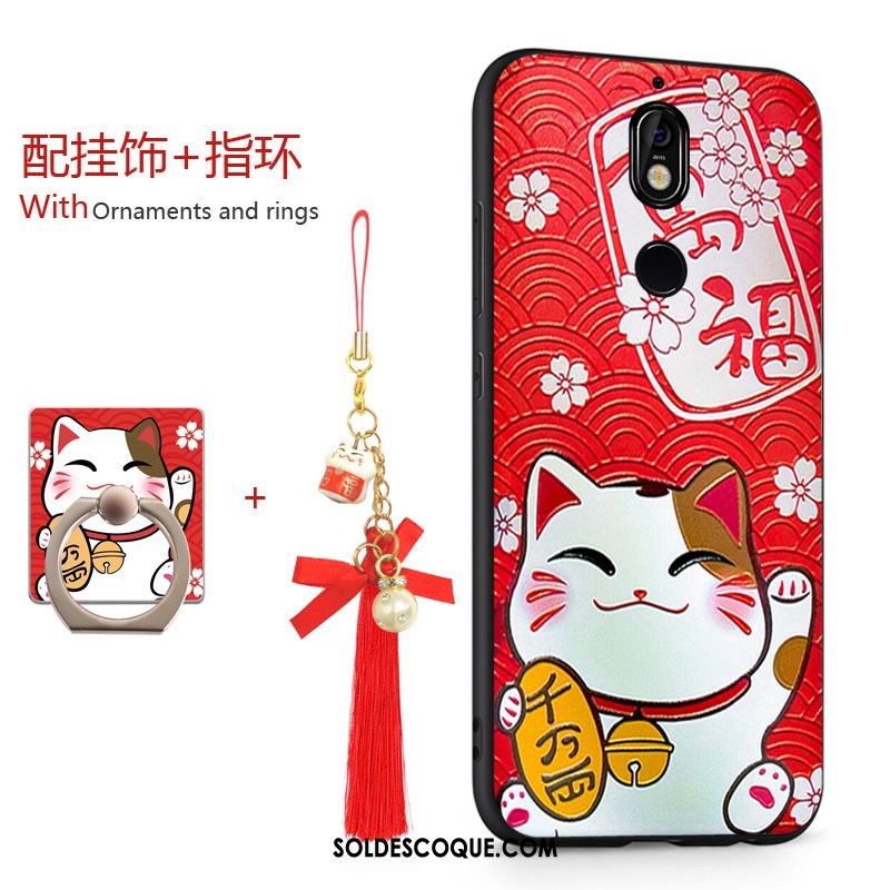 Coque Nokia 7 Richesse Étui Chat Rouge Tout Compris Soldes