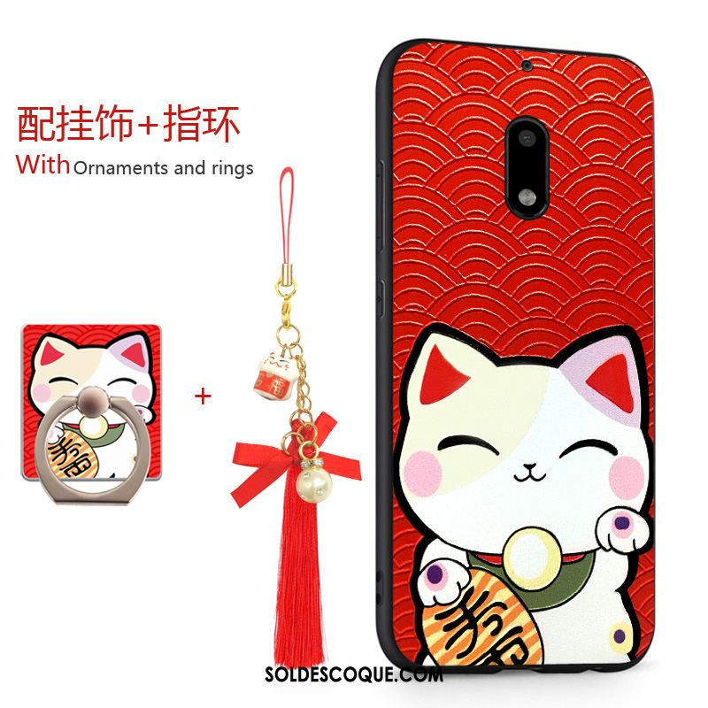 Coque Nokia 7 Richesse Étui Chat Rouge Tout Compris Soldes