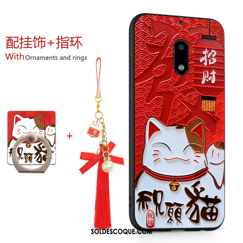 Coque Nokia 7 Richesse Étui Chat Rouge Tout Compris Soldes