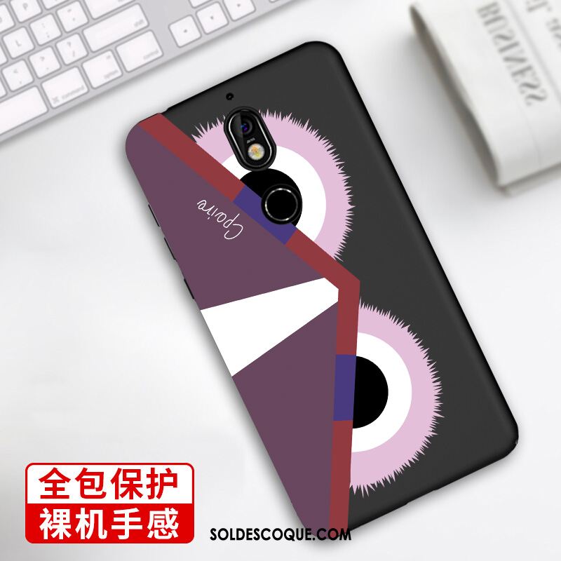 Coque Nokia 7 Étui Noir Bordure Incassable Silicone Pas Cher