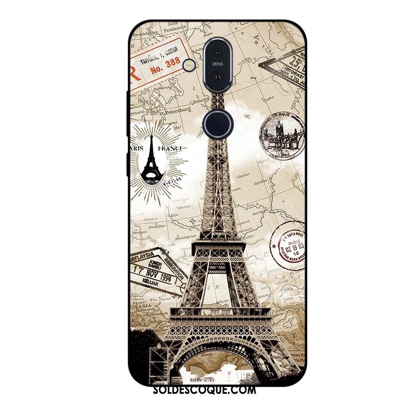 Coque Nokia 8.1 Bleu Personnalisé Dessin Animé Silicone Incassable En Ligne