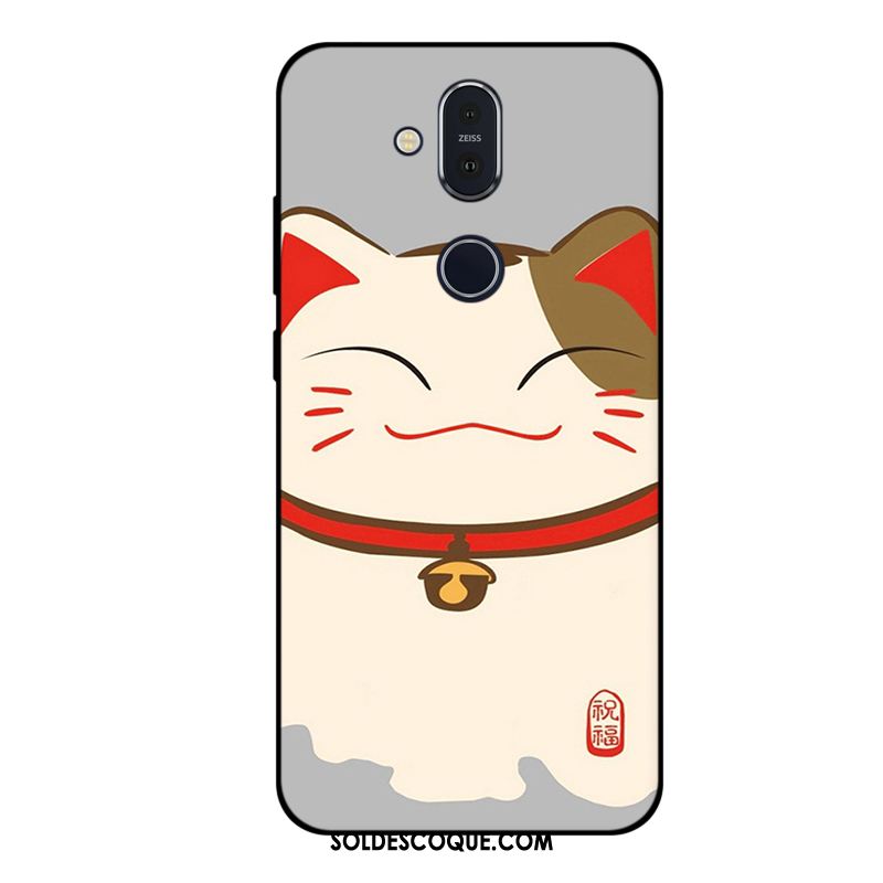 Coque Nokia 8.1 Bleu Personnalisé Dessin Animé Silicone Incassable En Ligne