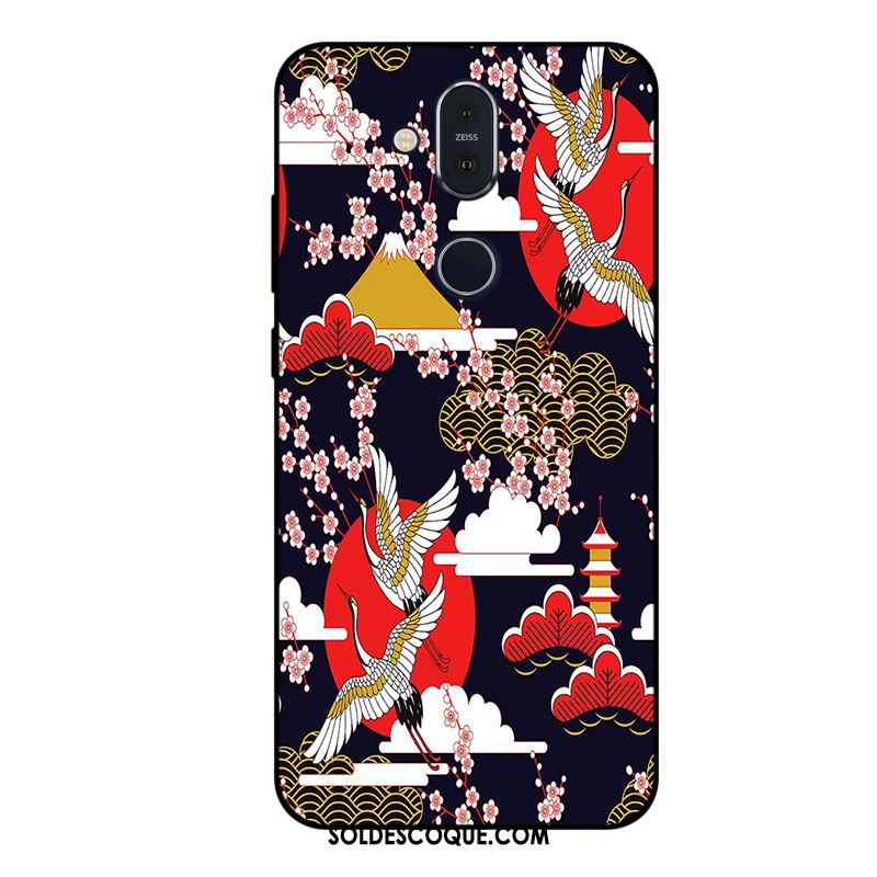 Coque Nokia 8.1 Bleu Personnalisé Dessin Animé Silicone Incassable En Ligne