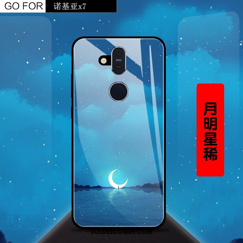 Coque Nokia 8.1 Créatif Incassable Bleu Téléphone Portable Ciel Étoilé Housse En Vente