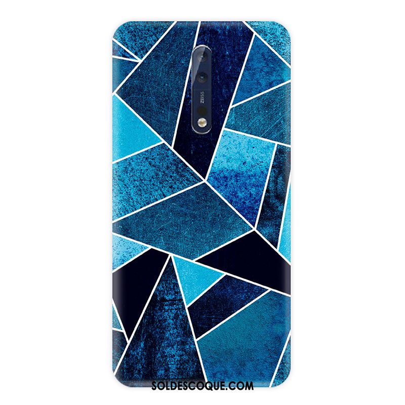 Coque Nokia 8 Délavé En Daim Silicone Plaid Tendance Noir En Ligne