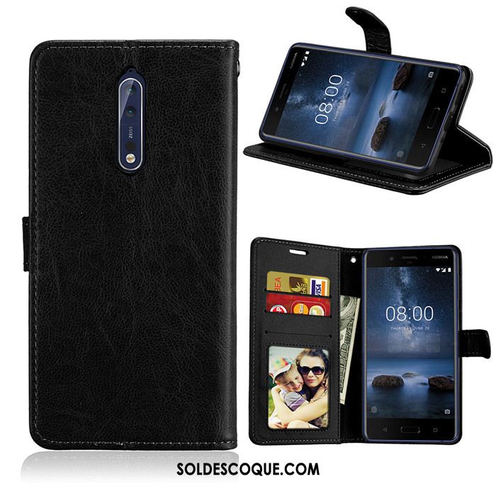 Coque Nokia 8 Incassable Marron Protection Étui En Cuir Silicone En Vente