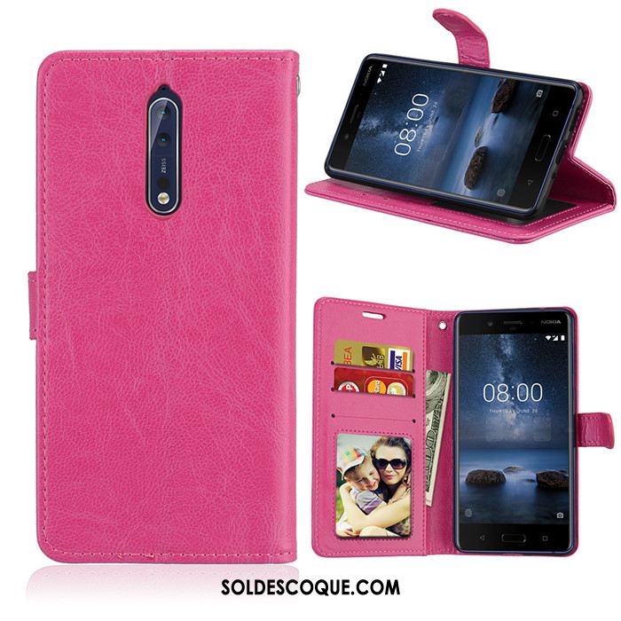 Coque Nokia 8 Incassable Marron Protection Étui En Cuir Silicone En Vente