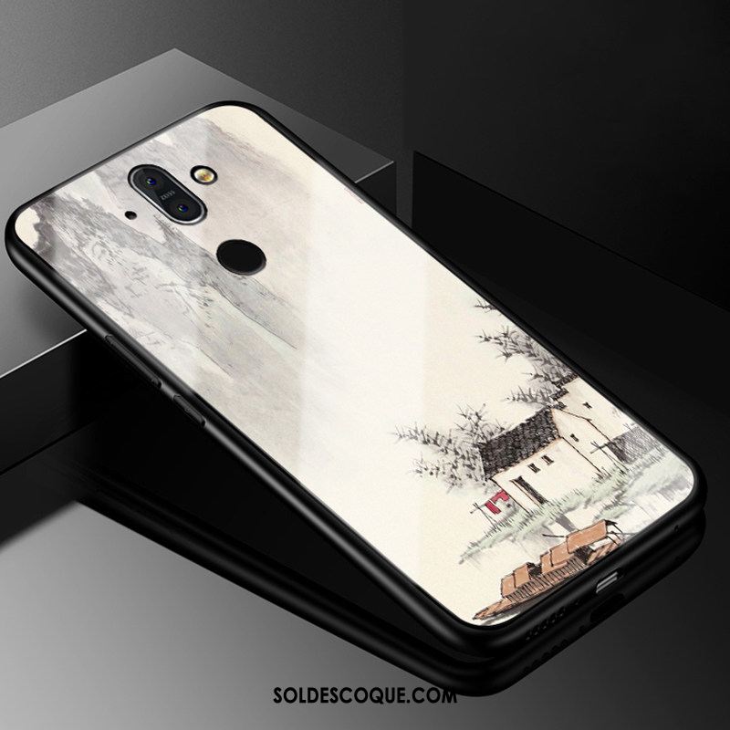 Coque Nokia 8 Sirocco Dessin Animé Peinture Silicone Étui Verre En Ligne