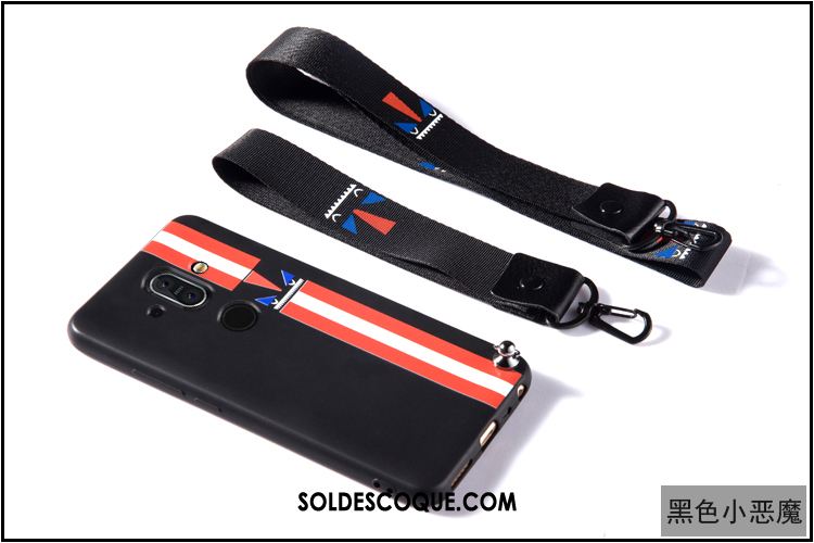Coque Nokia 8 Sirocco Longue Protection Noir Ornements Suspendus Courte France