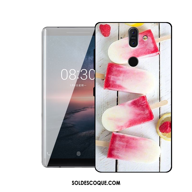 Coque Nokia 8 Sirocco Tendance Fluide Doux Incassable Simple Rose Pas Cher