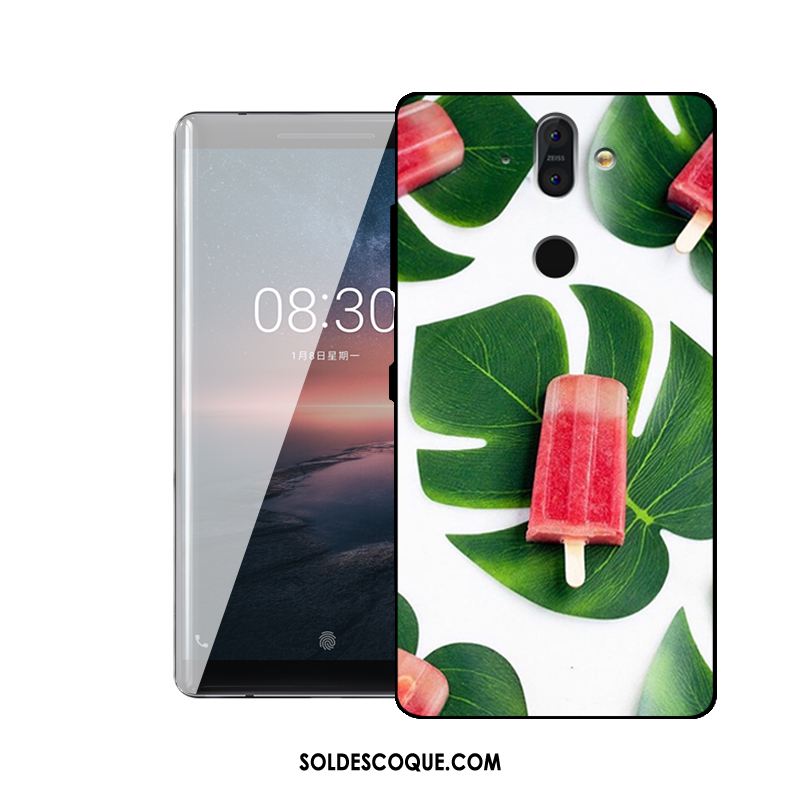 Coque Nokia 8 Sirocco Tendance Fluide Doux Incassable Simple Rose Pas Cher