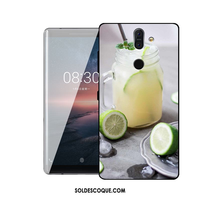 Coque Nokia 8 Sirocco Tendance Fluide Doux Incassable Simple Rose Pas Cher