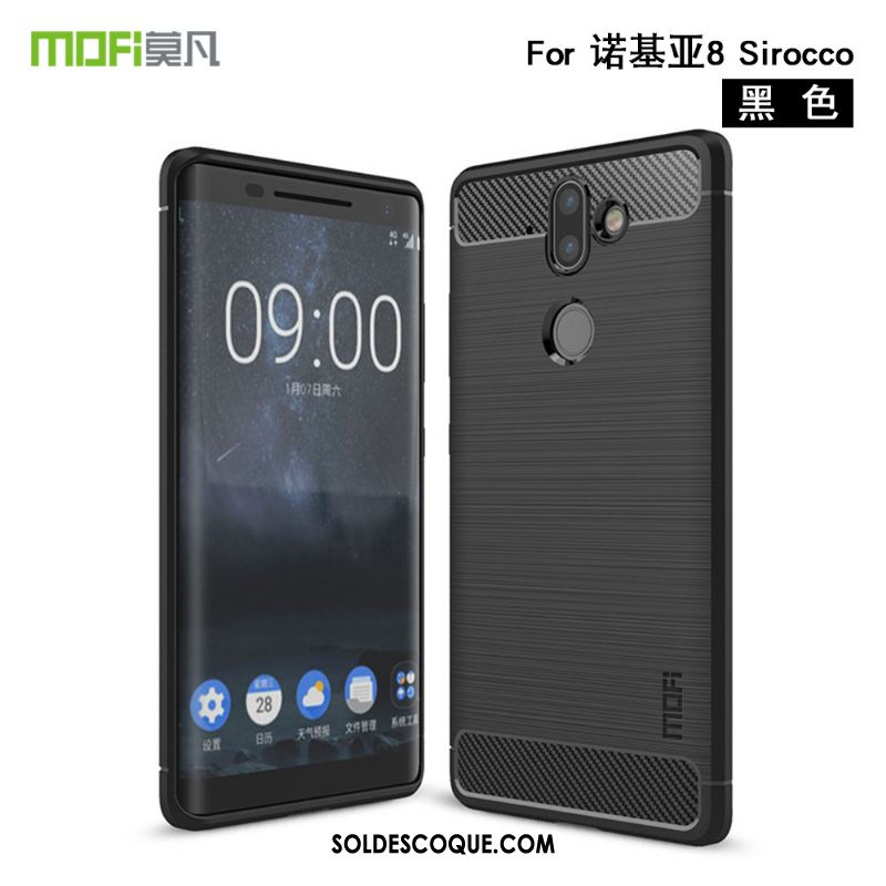 Coque Nokia 8 Sirocco Tout Compris Noir Silicone Téléphone Portable Étui Pas Cher