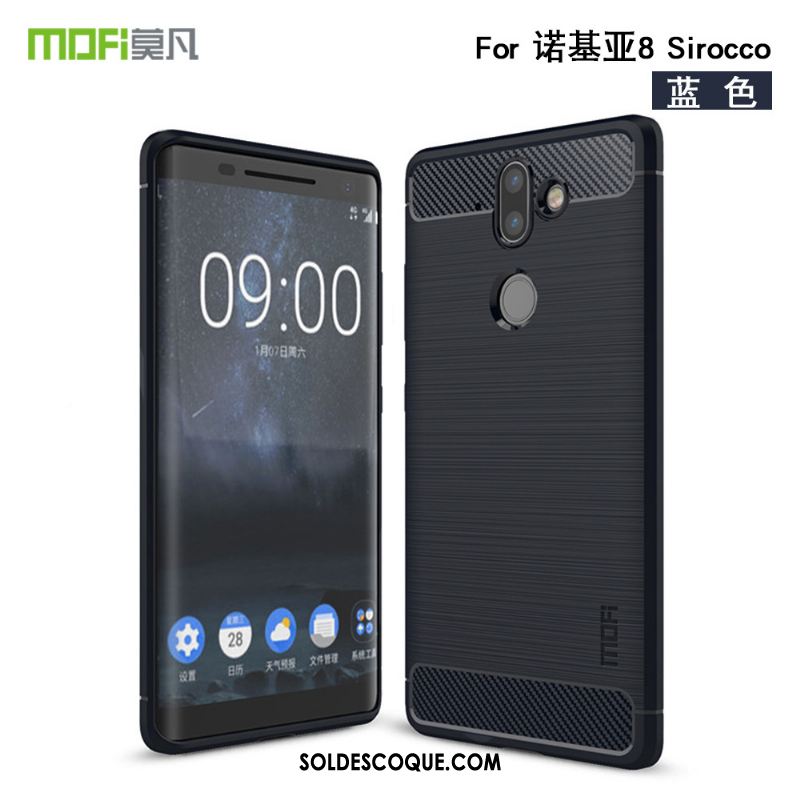 Coque Nokia 8 Sirocco Tout Compris Noir Silicone Téléphone Portable Étui Pas Cher